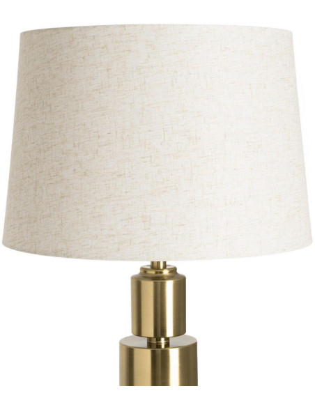 Lampadaire doré en métal avec abat-jour en lin 160 cm Héliandre