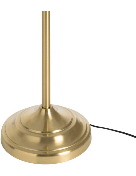 Lampadaire doré en métal avec abat-jour en lin 160 cm Héliandre