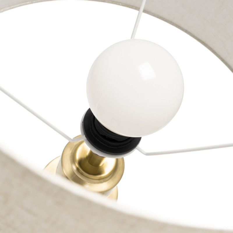Lampadaire doré en métal avec...