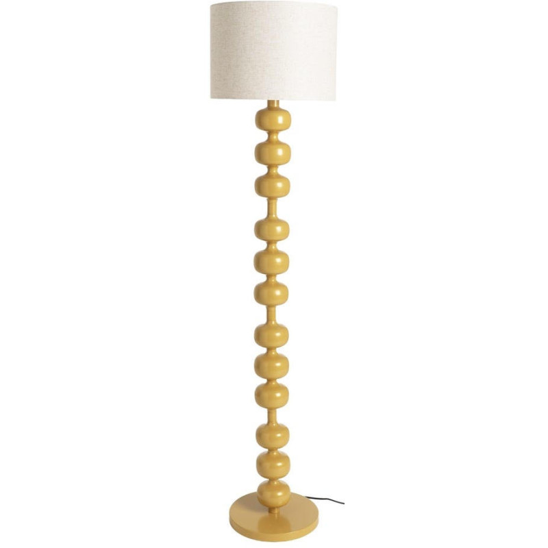 Lampadaire moutarde en métal avec...