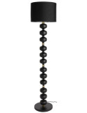 Lampadaire noir en métal avec abat-jour en lin 154 cm Almérine