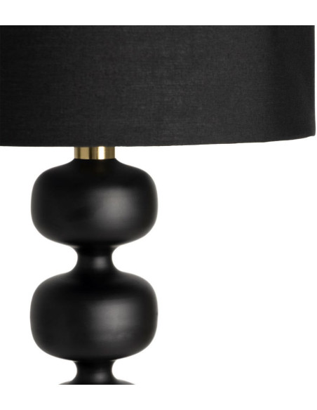 Lampadaire noir en métal avec abat-jour en lin 154 cm Almérine