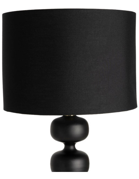 Lampadaire noir en métal avec abat-jour en lin 154 cm Almérine