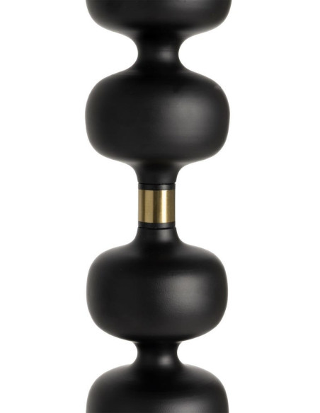 Lampadaire noir en métal avec abat-jour en lin 154 cm Almérine