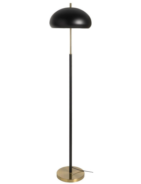 Lampadaire noir et doré en métal avec dôme 162 cm Noxalys