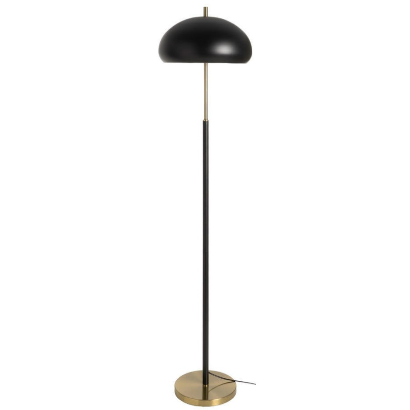 Lampadaire noir et doré en métal avec...