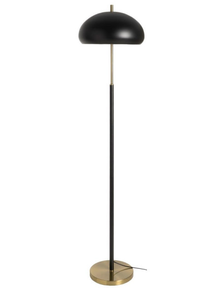 Lampadaire noir et doré en métal avec dôme 162 cm Noxalys