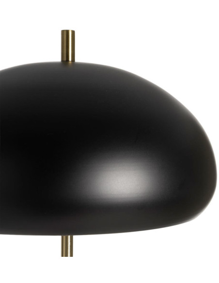 Lampadaire noir et doré en métal avec dôme 162 cm Noxalys