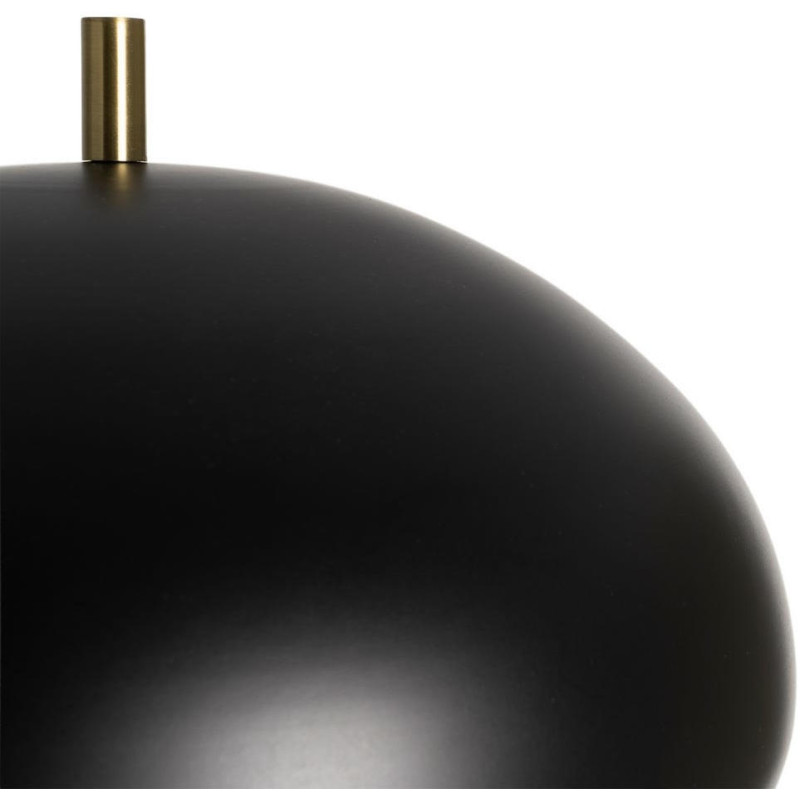 Lampadaire noir et doré en métal avec...