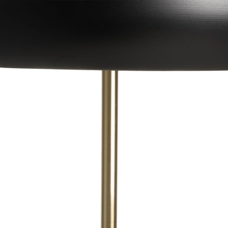 Lampadaire noir et doré en métal avec...
