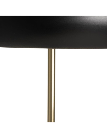Lampadaire noir et doré en métal avec dôme 162 cm Noxalys