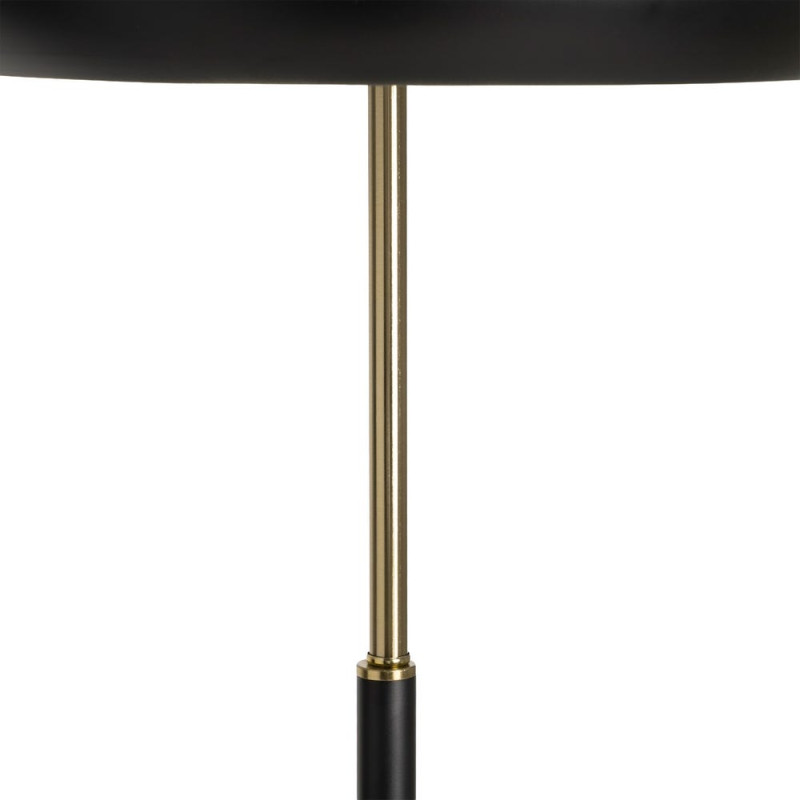 Lampadaire noir et doré en métal avec...