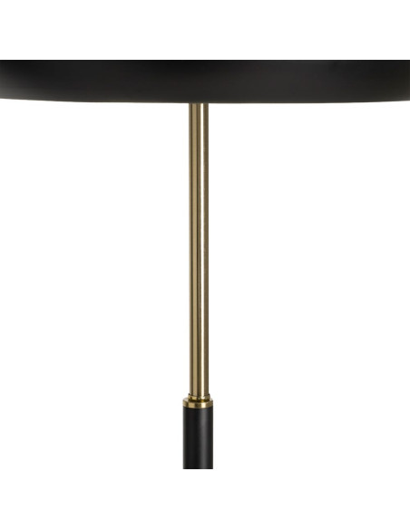 Lampadaire noir et doré en métal avec dôme 162 cm Noxalys