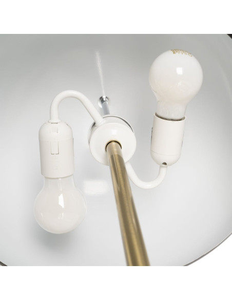 Lampadaire noir et doré en métal avec dôme 162 cm Noxalys
