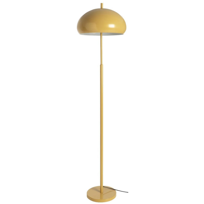 Lampadaire moutarde en métal avec...