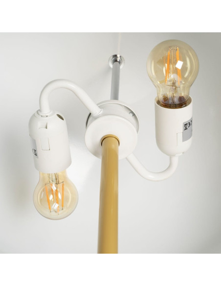 Lampadaire moutarde en métal avec dôme 162 cm Noxalys