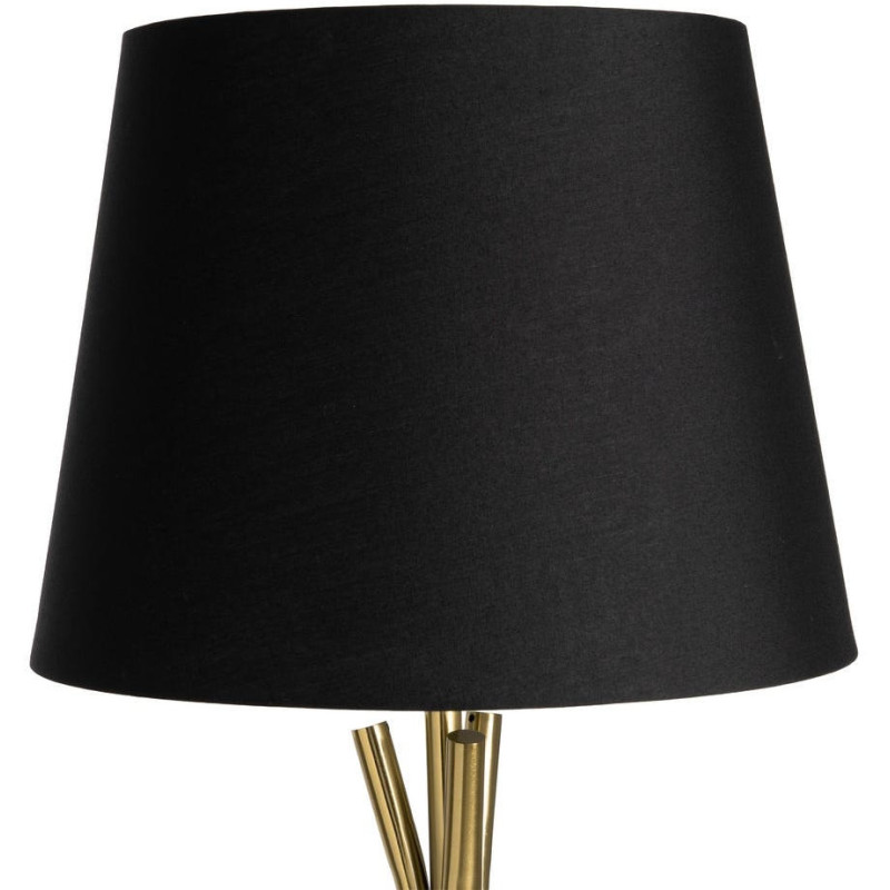 Lampadaire trépied noir et doré avec...