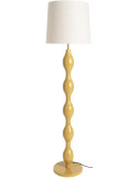 Lampadaire moutarde en métal avec abat-jour en lin 155,5 cm Elyndra
