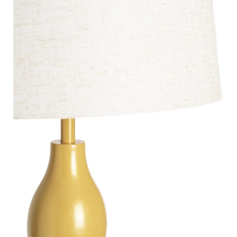 Lampadaire moutarde en métal avec...