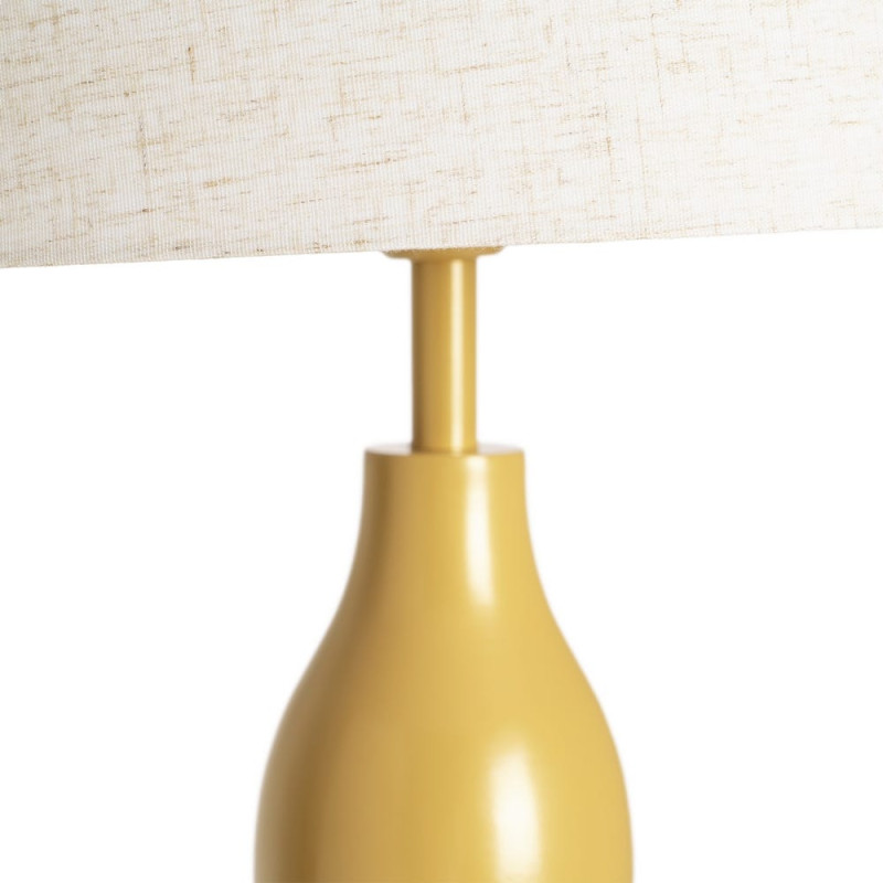 Lampadaire moutarde en métal avec...