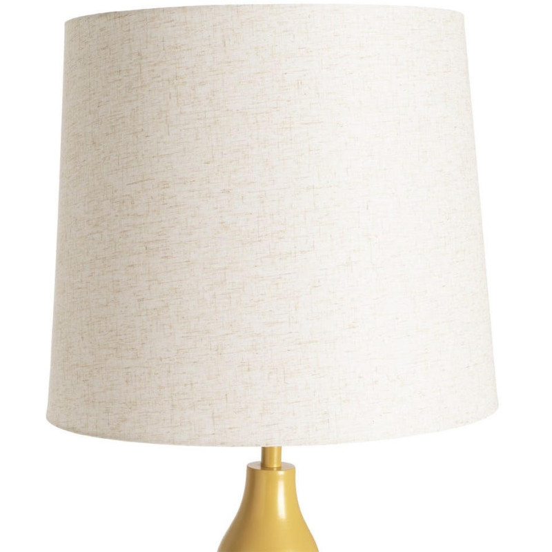 Lampadaire moutarde en métal avec...