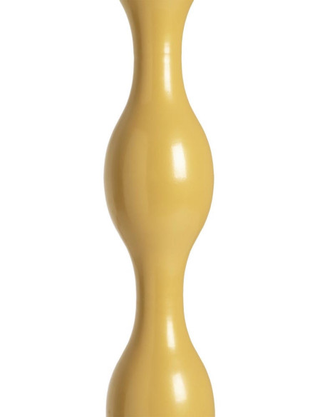 Lampadaire moutarde en métal avec abat-jour en lin 155,5 cm Elyndra
