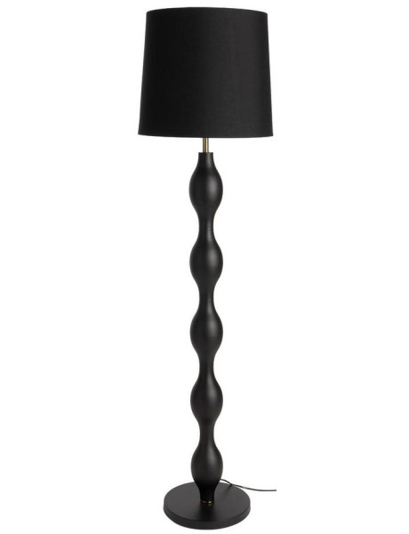 Lampadaire noir en métal avec abat-jour tissu 155,5 cm...