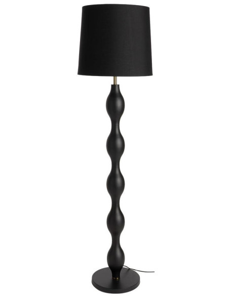 Lampadaire noir en métal avec abat-jour tissu 155,5 cm Elyndra
