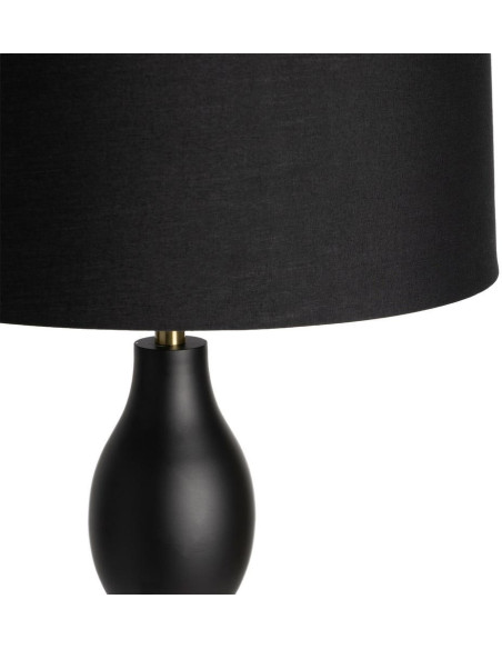Lampadaire noir en métal avec abat-jour tissu 155,5 cm Elyndra