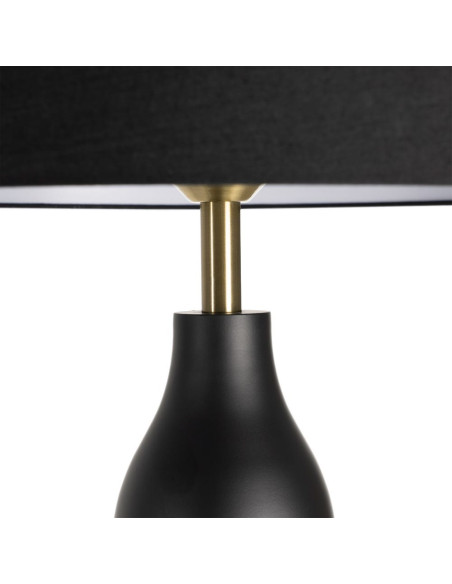 Lampadaire noir en métal avec abat-jour tissu 155,5 cm Elyndra