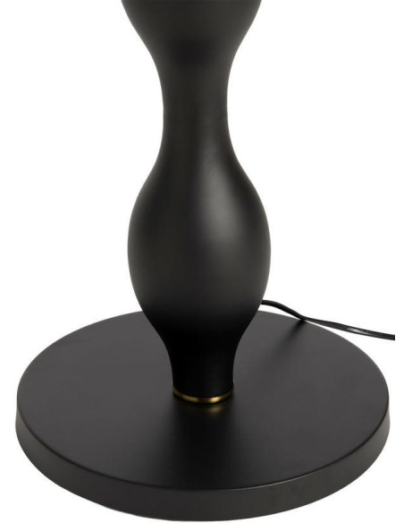 Lampadaire noir en métal avec abat-jour tissu 155,5 cm Elyndra