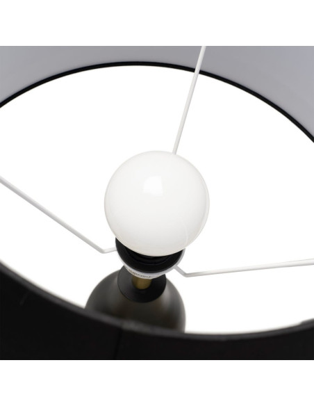 Lampadaire noir en métal avec abat-jour tissu 155,5 cm Elyndra
