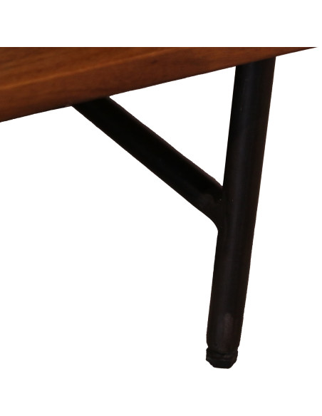 Bibliothèque en bois de manguier 2 portes 80 cm Kavella