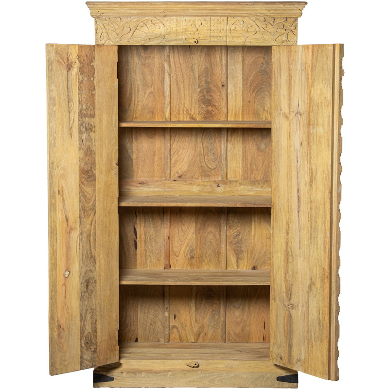 Armoire en bois de manguier sculptée...