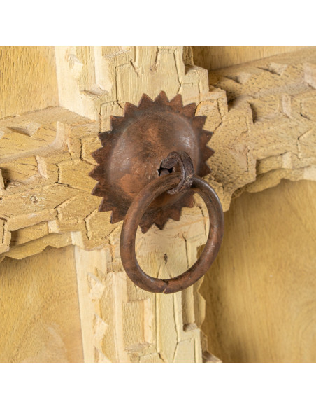 Armoire en bois de manguier sculptée 2 portes 180 cm Virelda