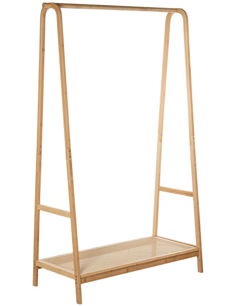Portant à vêtements en bambou cannage 170 cm Vesara