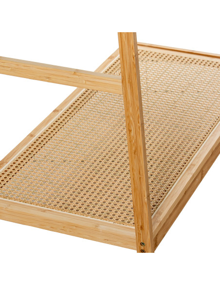 Portant à vêtements en bambou cannage 170 cm Vesara