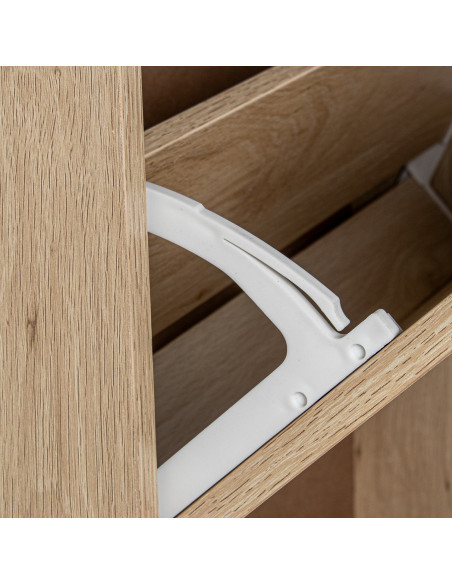 Meuble à chaussures cannage 3 portes abattantes 115 cm Evarine