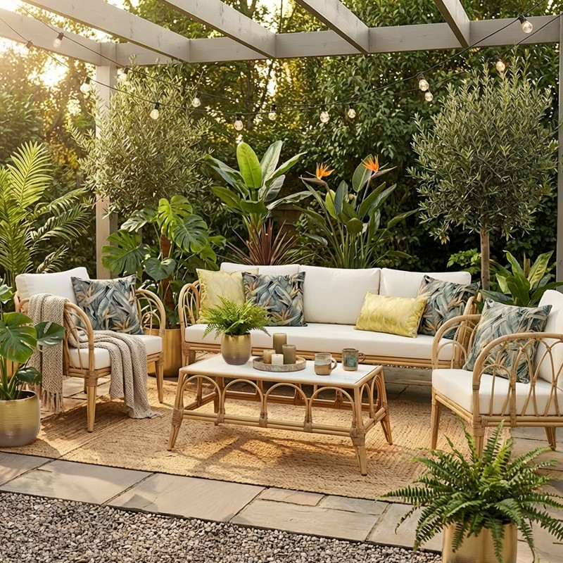 Salon de jardin 5 places aluminium...