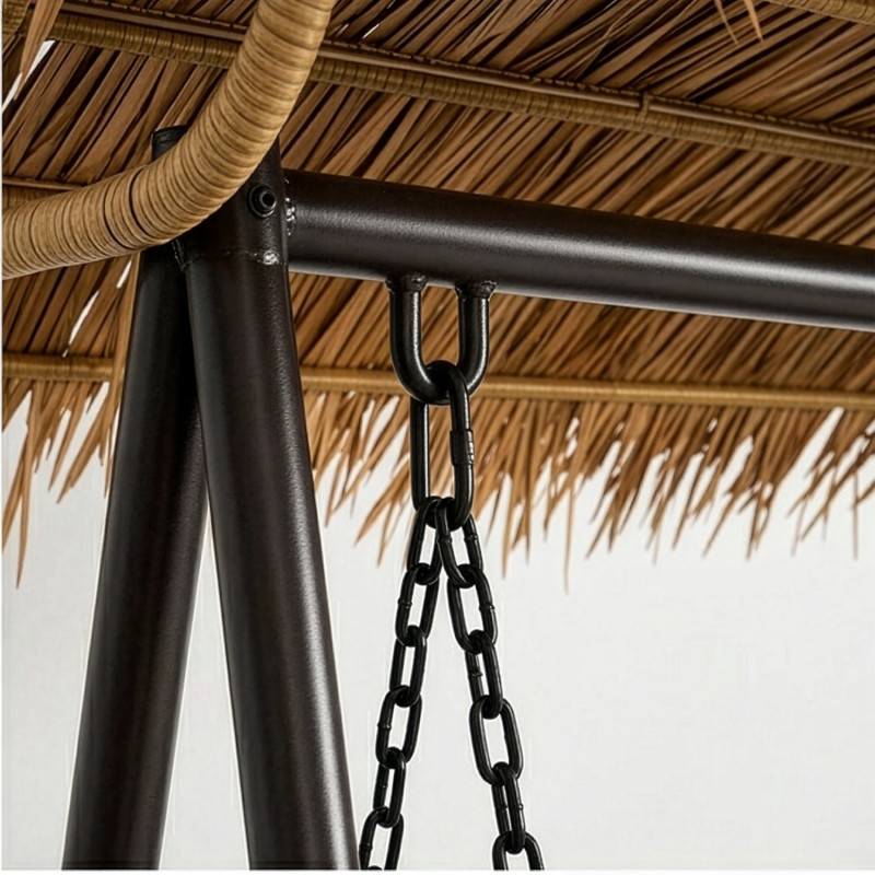 Balancelle de jardin toit tropical...