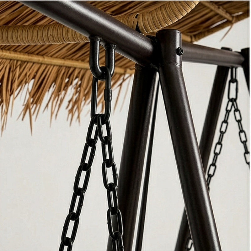 Balancelle de jardin toit tropical...