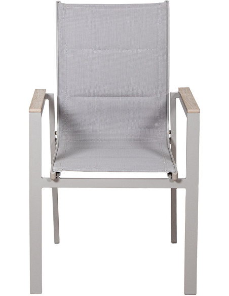 Ensemble repas jardin 6 places aluminium polywood Calyra