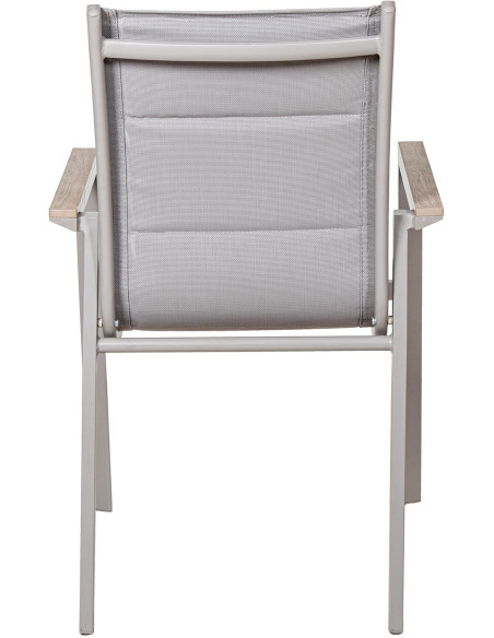Ensemble repas jardin 6 places aluminium polywood Calyra