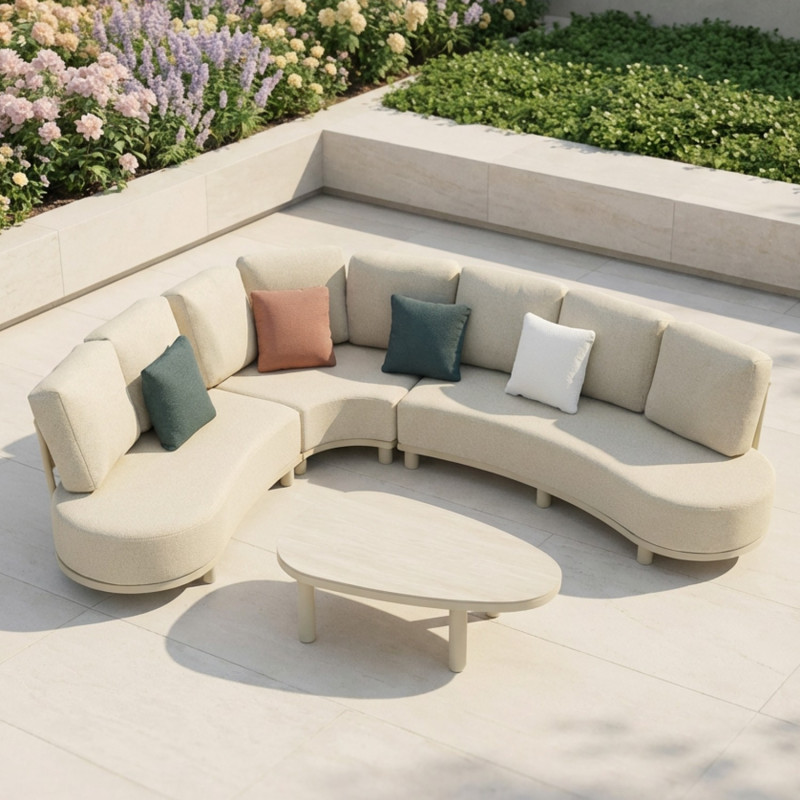 Salon de jardin modulable d’angle...