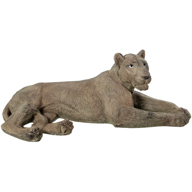 Statue lionne couchée en résine 81 cm...