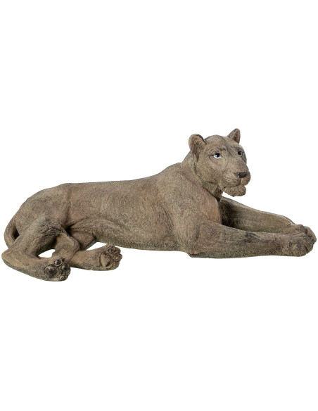 Statue lionne couchée en résine 81 cm Avelora