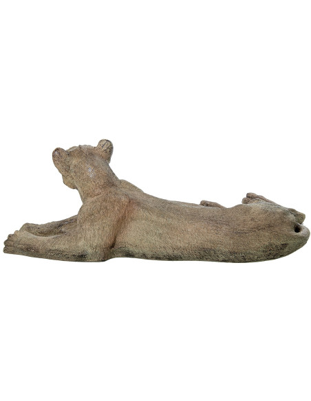 Statue lionne couchée en résine 81 cm Avelora
