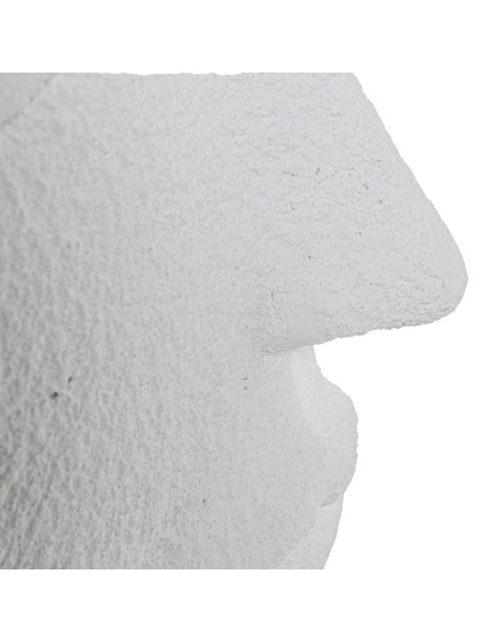 Cache-pot extérieur 3 visages blanc en résine 62 cm Veyrane