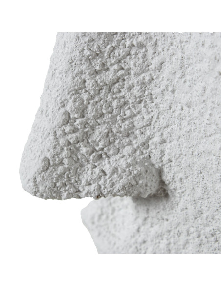 Cache-pot extérieur 3 visages blanc en résine 62 cm Veyrane