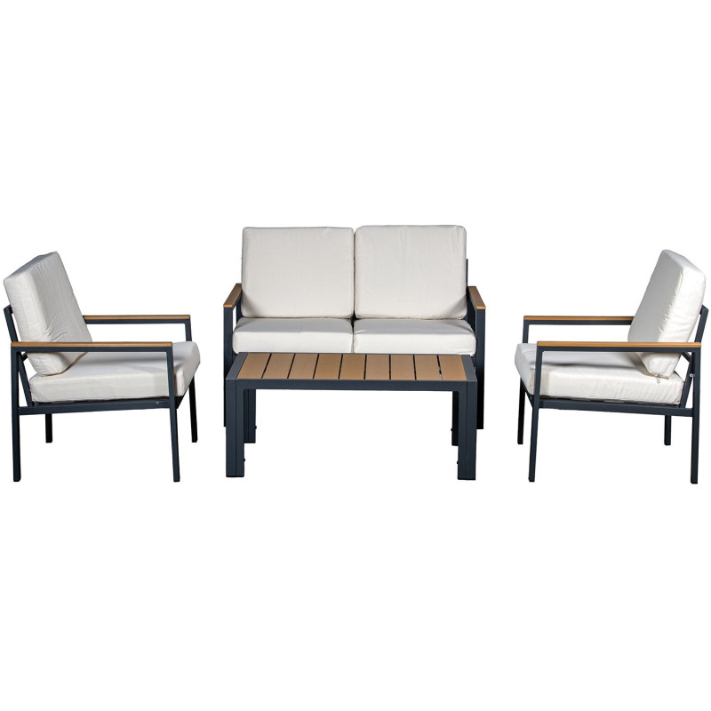 Salon de jardin aluminium anthracite...